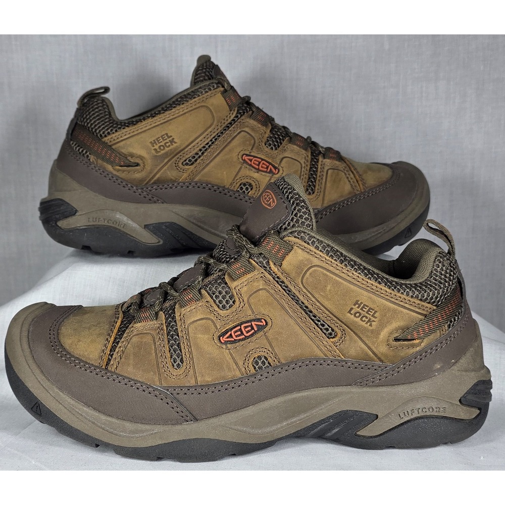 Keen Lansing Low Work Shoes Mens 8.5 Wide Brown Steel Toe 1027342 Hiking Trail - Picture 13 of 15